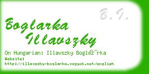 boglarka illavszky business card